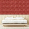 thumbnail image 4 of Ambesonne Retro Peel & Stick Wallpaper for Home, Filigree Style Snowflakes, 13"x100", Vermilion Ivory, 4 of 6