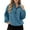 F01-Blue, variant on Womens Zipper Pullover Hoodie Long Sleeve Fuzzy Sweatshirt Lightweight Warm Jacket Cozy Loungewear Top Everyday Women Outerwear Coats