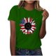 thumbnail image 1 of Tops de Ajuste Suelto para las Mujeres Sudadera Casual Impresa Manga Corta Cuello Redondo Superior, Poliéster, 1 of 7