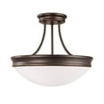 thumbnail image 4 of 14 Inch 3 Light Semi-Flush Mount In Traditional Style 14 High By 11.75 Wide-Matte Nickel Finish Capital Lighting 2037Mn, 4 of 4