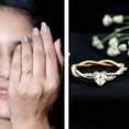 thumbnail image 3 of Rosec Jewels Lab Diamond Heart Ring for Engagement - Half Carat Diamond Ring Solitaire (EF-VS Quality), 10K Yellow Gold, US 13.00, 3 of 8