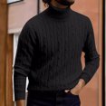 thumbnail image 6 of Floleo Winter Men's Turtleneck Sweater Men Casual Long Sleeve Retro Twisted Knitted Pullover Sweaters, 6 of 6