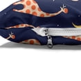 thumbnail image 4 of Giraffe Pet Bed, Toddler Pattern with Funny Animals on Night Sky, Chew Resistant Pad for Dogs and Cats Cushion with Removable Cover, 24" x 39", Dark Orange Navy Blue, by Ambesonne, 4 of 4