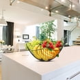 thumbnail image 5 of Metal Fruit Basket Houseware Wire Fruit Basket Snack Bread Storage Basket For Kitchen Dining Table Organizer, 5 of 5