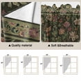 thumbnail image 5 of Sage Green Floral Boho Swag Valances for Windows 2 Pack, Kitchen Window Curtains 36 Inch Length, Ethnic Tribe Abstract Art Flower Privacy Swag Curtains for Living Room/Bathroom 36"x36", 5 of 8
