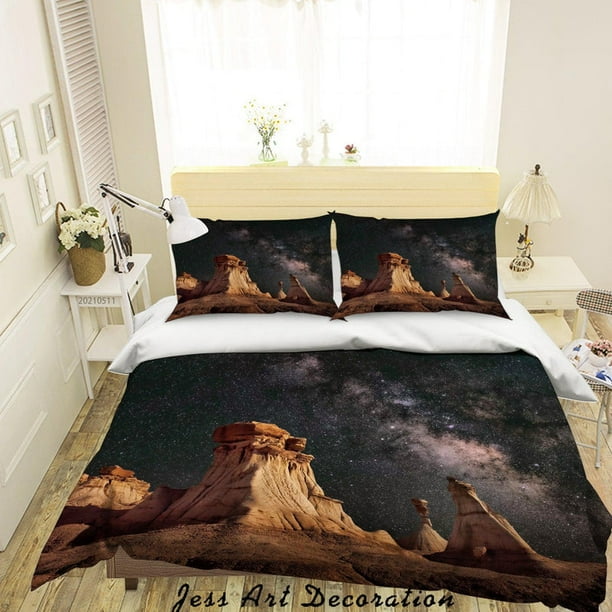 3D Naturaleza Paisaje Funda de edredón Ropa de cama Set Funda nórdica Fundas de almohada 565