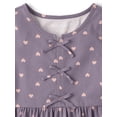 thumbnail image 3 of The Children's Place Girls Short Sleeve Heart Bow Dress, Sizes XS-XXL, 3 of 4