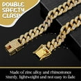 thumbnail image 4 of UOSIA Dog Chain Collar Diamond Link Puppy Collar,Gold, AB Color,24 Inch, 4 of 6