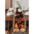 thumbnail image 4 of Orange Gnomes Table Runner 36 Inches, Pumpkin Sunflower Maple Country Wood Plank Bed Runner Dresser Scarves Tabletop for Indoor Outdoor Parties/Ceremony/Banquet, 13"x 36", 4 of 8