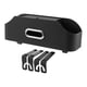 thumbnail image 1 of Auto asiento trasero organizador caja de pañuelos 2 bebida portavasos viaje fácil instalación automóvil accesorios interiores con ganchos soporte para Negro shamjiam Organizador del respaldo del asiento del automóvil, 1 of 7