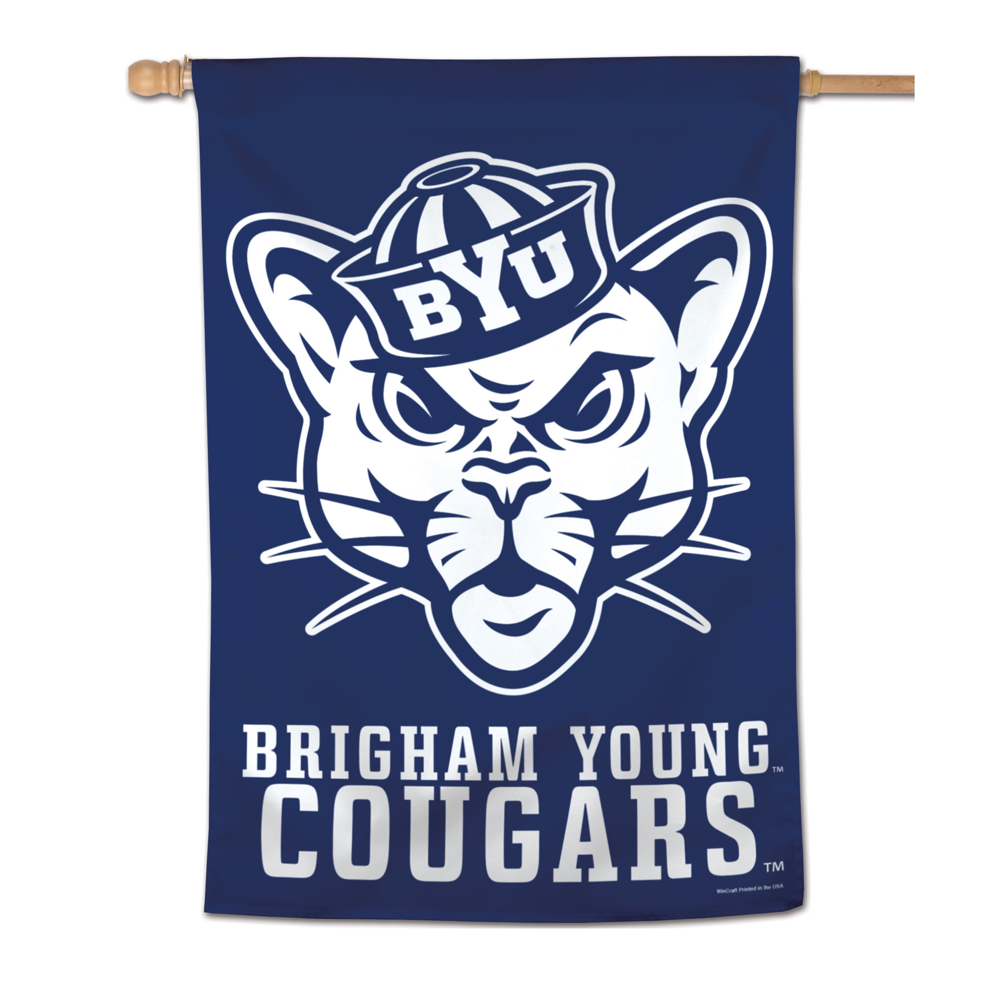 Brigham Young Cougars Vintage Garden Flag and Yard Banner 