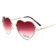 thumbnail image 1 of Heart Sunglasses Thin Metal Frame Lovely Heart Style for Women, 1 of 5