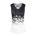 thumbnail image 3 of Gvmfive Women Summer Printing Criss Cross Strap Tank Tops Sleeveless T shirt Blouse, 3 of 8