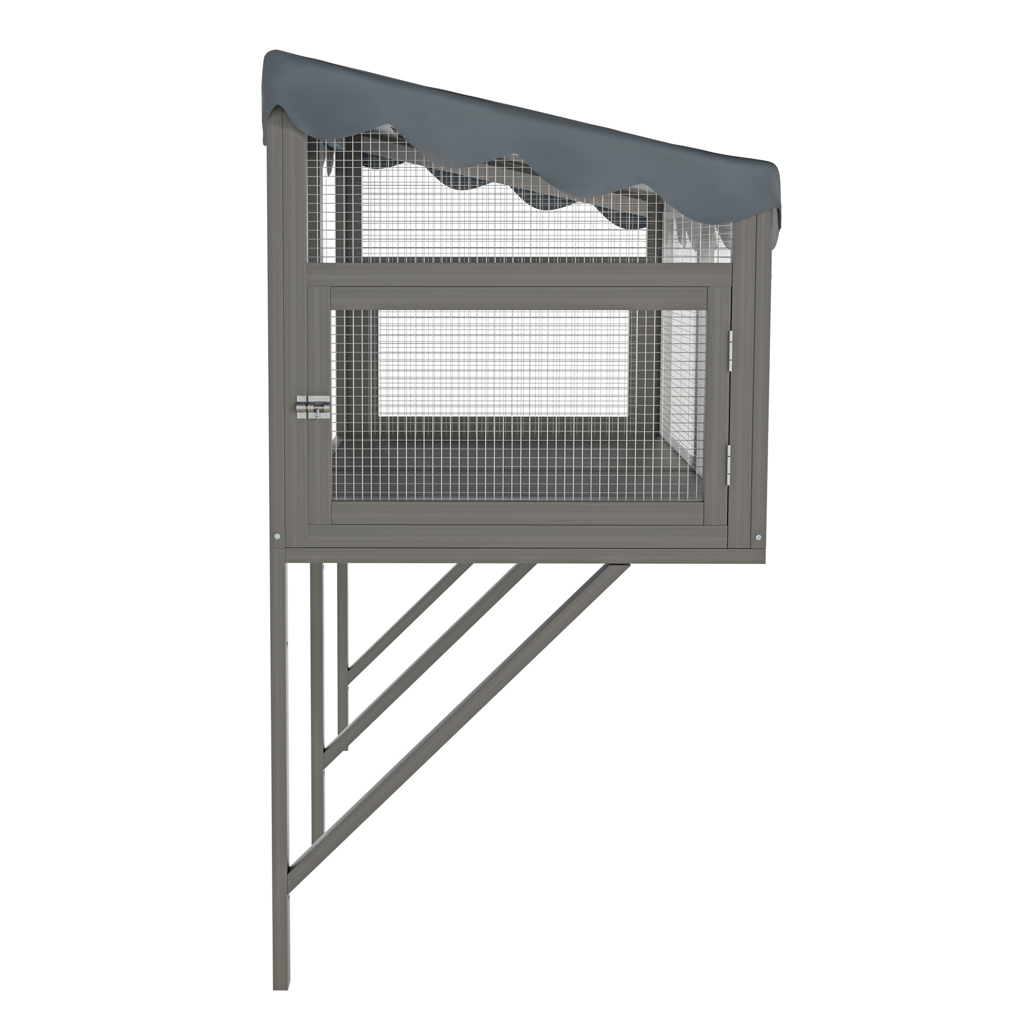 YIYADO Cat Catio Window Box Enclosure, Expandable Wooden Outdoor Window Perch, Secure Cat House for Multi Kittens