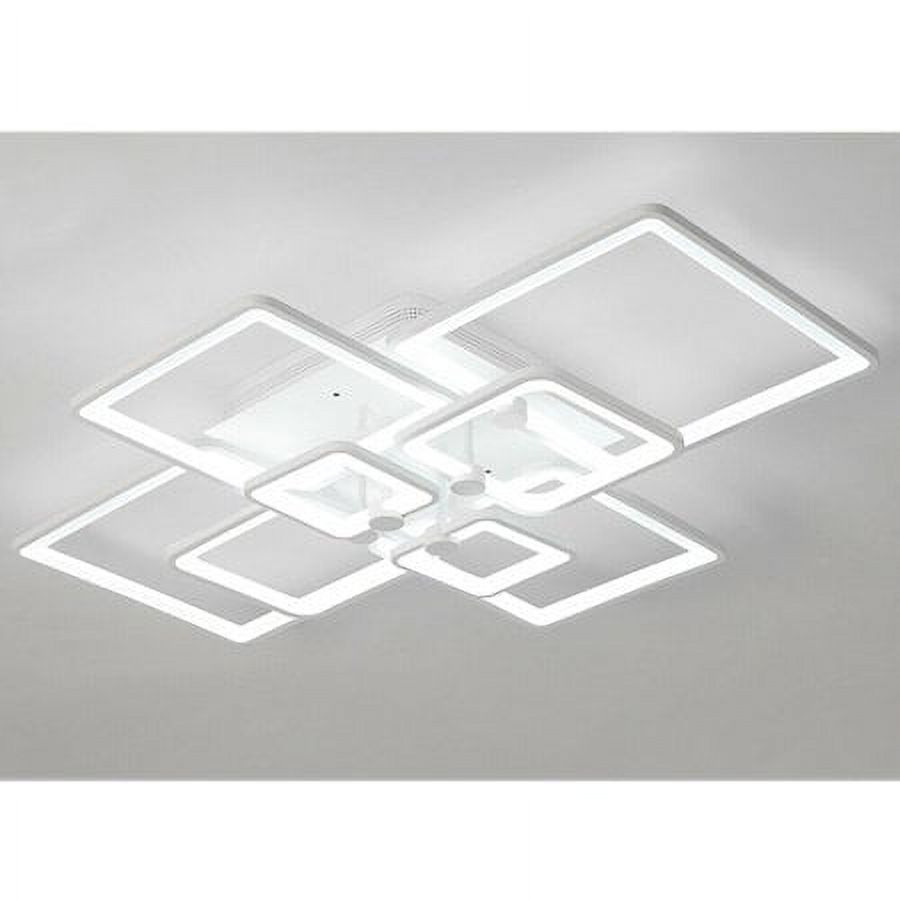 Modern LED Ceiling Light Square Acrylic Ceiling Lamp Bedroom Living Room Lighting Modern Ceiling Light Dimmable Pendant Fixture Lamp Dining Room LED Chandelier Square Acrylic Ceiling Light Home Lamp