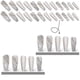 thumbnail image 4 of 24 uñas postizas largas con purpurina, color gris brillante, estilo ataúd, acrílicas, con degradado, diseño de mármol y purpurina., 4 of 5