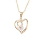 thumbnail image 1 of GOOHOCHY Collar con colgante de circón chapado en oro en forma de corazón para mujer (dorado), 1 of 3