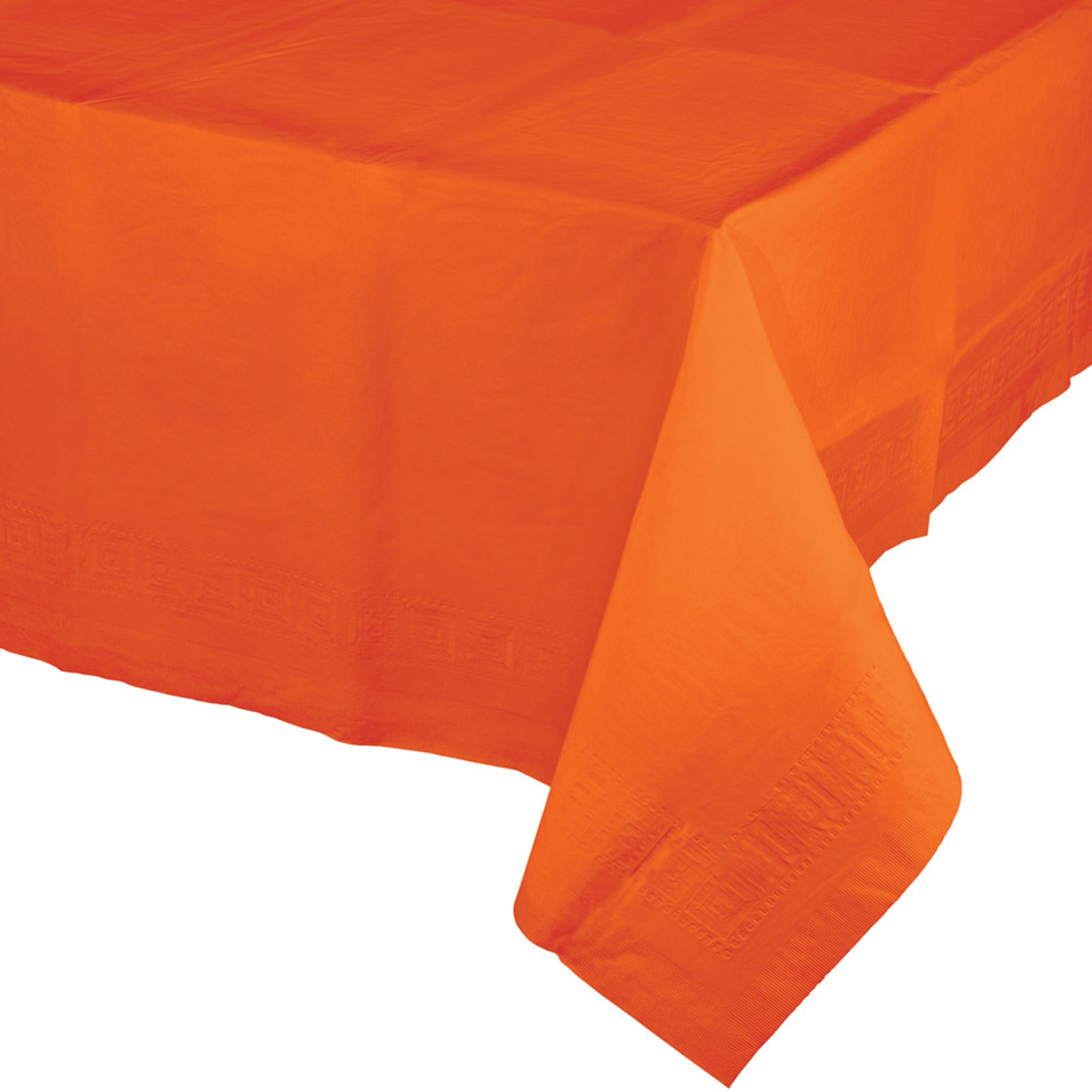 Sunkissed Orange Paper Tablecloths, 3 Count