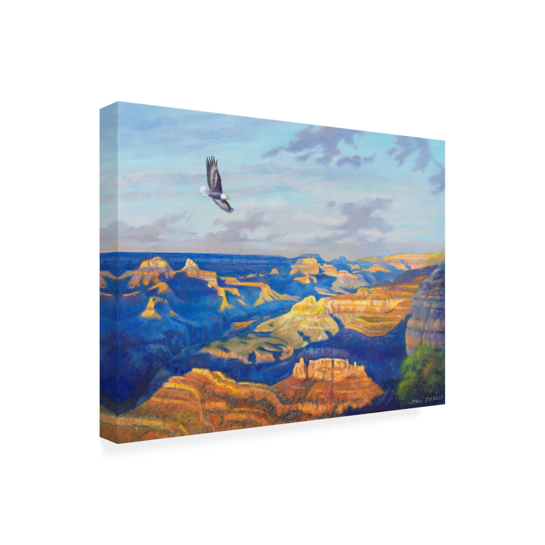 Canvas Wall Art - John Zaccheo 'Grand Canyon Vista' Wall Art for Living Room, Bedroom, or Office Décor by Trademark Fine Art - 32 x 24 Inches