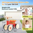 thumbnail image 2 of YOFE Baby Balance Bike, 4 Wheels Toddler Balance Bikes for Christmas Gift, Baby Outdoor Indoor Toys for 1-2 Year Old  Girls, No-Pedal Toddler Baby Bike, Soft Seat, 135° Safe Steering, Pink, D4682, 2 of 9