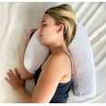 thumbnail image 1 of Queilt Side Sleeper Pillow | J Pillow for Side Sleeping | Side Sleeper Pillow with Ear Hole | Swan Pillow Shape | Neck & Spine Alignment for Sleeping | Side Sleeping Pillows for Adults | with Velvet C, 1 of 5
