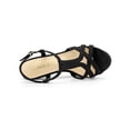 thumbnail image 4 of BLISSFUL STEP Women T Strap Slingback Platform Stiletto Heel Sandals Black 8, 4 of 8