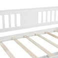 thumbnail image 5 of Wood Daybed Bed Frame, Dual-Use Sturdy Sofa for Bedroom or Living Room, Wooden Slat Support, No Box Spring Needed, Twin w/Drawers, White, 5 of 7
