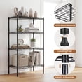 thumbnail image 2 of CONCETTA 48 inch 4-Tier Metal Wire Shelving Unit, Adjustable Storage Rack for Kitchen, Garage, or Living Room,Black, 2 of 8