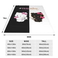 thumbnail image 2 of Hello Kitty Blanket Lightweight Throw Blanket Flannel Fleece Microfiber Plush Cute Cartoon Bed Blanket Super Soft Blanket for All Season 3D Print Design 80"x60", 2 of 8