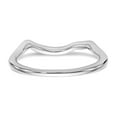 thumbnail image 5 of 14K White Gold Ring Band Wedding Only Polished Contour, 5 of 8