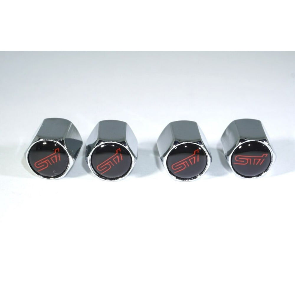 Chrome Valve Stem Caps fits Subaru STI WRX