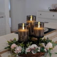 thumbnail image 5 of Glass Led Flameless Candles, Battery Candles, Pillar Candles Battery Operated With Remote Control And Timer, Electric Candles, Wax+grey Glass, Set Of, 5 of 5