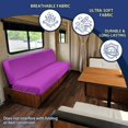 thumbnail image 5 of XYZCANDO Purple 2 Piece Camper Sofa Slipcover Set Stretch Washable RV Seat Cushion Protector for Travel Trailers Motorhomes Interior Furniture Protection, 5 of 7
