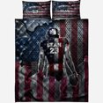 thumbnail image 2 of Love Football - Personalized Football Quilt Set, 2 of 6