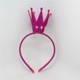thumbnail image 5 of Diadema de cuero color rosa cebolla con corona dulce y linda para niña J, popular y fresca, ligera y fácil de usar, 5 of 5