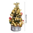 thumbnail image 3 of Zawou 30cm Artificial Christmas Tree, Potted Mini Christmas Tree with LED Lights & All kinds of Ornaments, PreLit Tabletop Christmas Tree for Indoor Desk Room Office Home Decor Xmas, 3 of 7