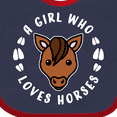 thumbnail image 4 of Inktastic A Girl Who Loves Horses Boys or Girls Baby Bib, 4 of 4
