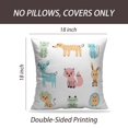 thumbnail image 2 of LALILO Throw Pillow Covers Cute Cartoon Animals Bear Dog Cat Deer Cushion Cover 18" x 18", 4007 Pack, 2 of 6