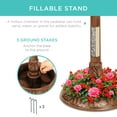 thumbnail image 6 of Best Choice Products Solar Outdoor Bird Bath Pedestal Fountain Garden Decoration w/ Fillable Planter Base - Bronze, 6 of 8