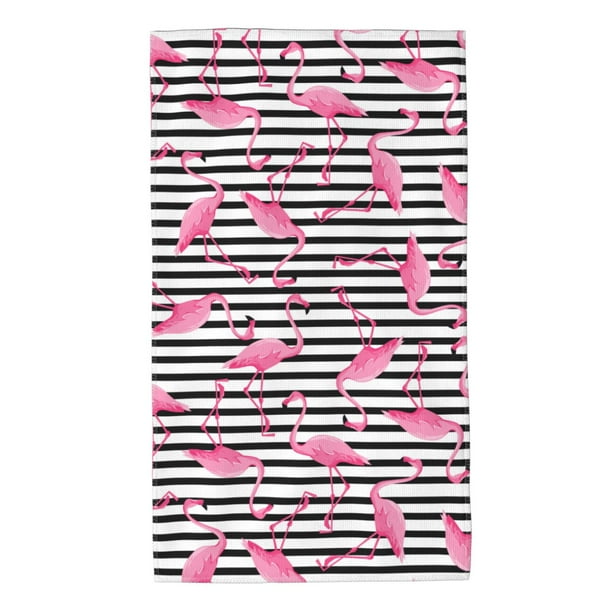 Balery Flamingos Toalla de Microfibra Premium con Estampado – 27.5x16 pulgadas, Alta Absorción, Suave y Aterciopelada, Secado Rápido
