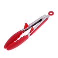 thumbnail image 1 of Pinzas para alimentos de acero inoxidable Sunnimix 9 pulgadas Rojo Tong al aire libre, 1 of 8