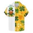 thumbnail image 2 of Wancir Chemises pour Hommes en Solde, Chemise Décontractée Printemps/été à Col Imprimé Saint-Patrick à Manches Courtes, 2 of 5