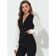 thumbnail image 2 of Chaleco Elegante Doble Botonadura Allegra K Mujer Negro M, 2 of 5