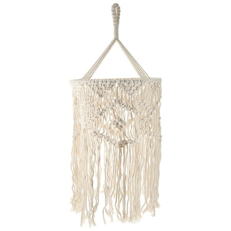 

NUOLUX Macrame Pendant Light Lamp Shade Bohemian Woven Lampshade Decorative Lamp Shade for Home