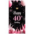 thumbnail image 6 of LUUFILx Happy 40th Birthday Decoration Backdrop Party Supplies Balloon Décor Banner for Celebration Photography Props Background Festive Events, 6 of 8