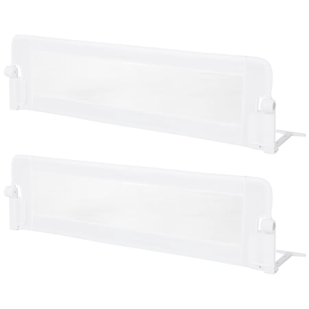 Infans 2PCS 60" Toddler Foldable Bed Rail w/Adjustable Safety Strap Bedrail Guard White