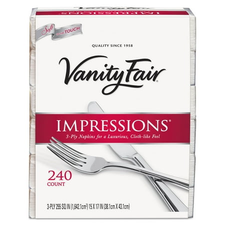 - Vanity Fair Impressions Dinner Napkins, 240 Ct