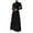Black, variant on Women's Sweater Maxi Dresses U Neck Cable Knitted Long Sleeve Solid Color Long Dresses Fall Winter Stretch Fashion Stylish Casual A Line Dresses , for S to Xl