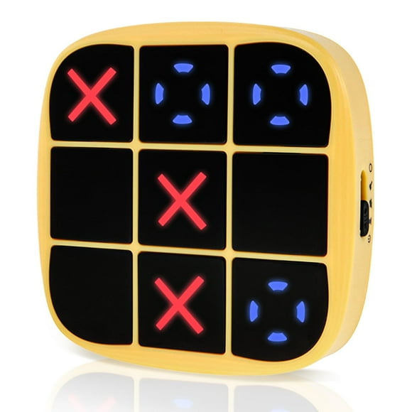 Game 3-in-1 Handheld Puzzle Game Console Portable Electronic Game for Educational and Memory Growth Travel Games for Car Ride Board Games for Kids and Adults (Yellow)