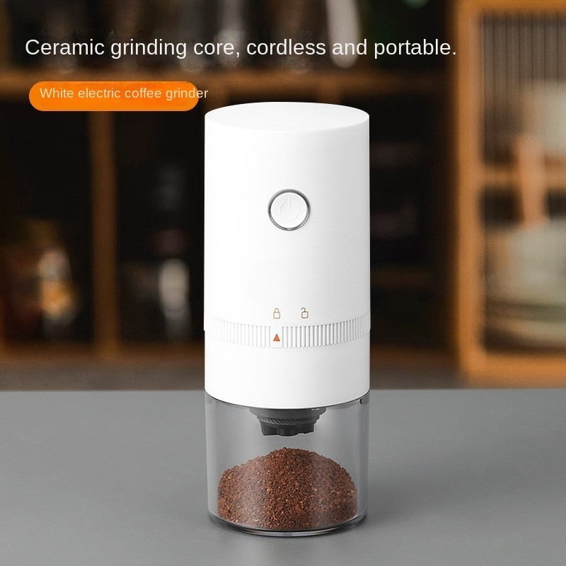 Portable Electric Coffee Grinder with 38 Adjustable Settings, USB Rechargeable Burr Mill with 1500mAh Battery, 304 Stainless Steel 25g Capacity Bean Grinder for Travel, Office and Camping